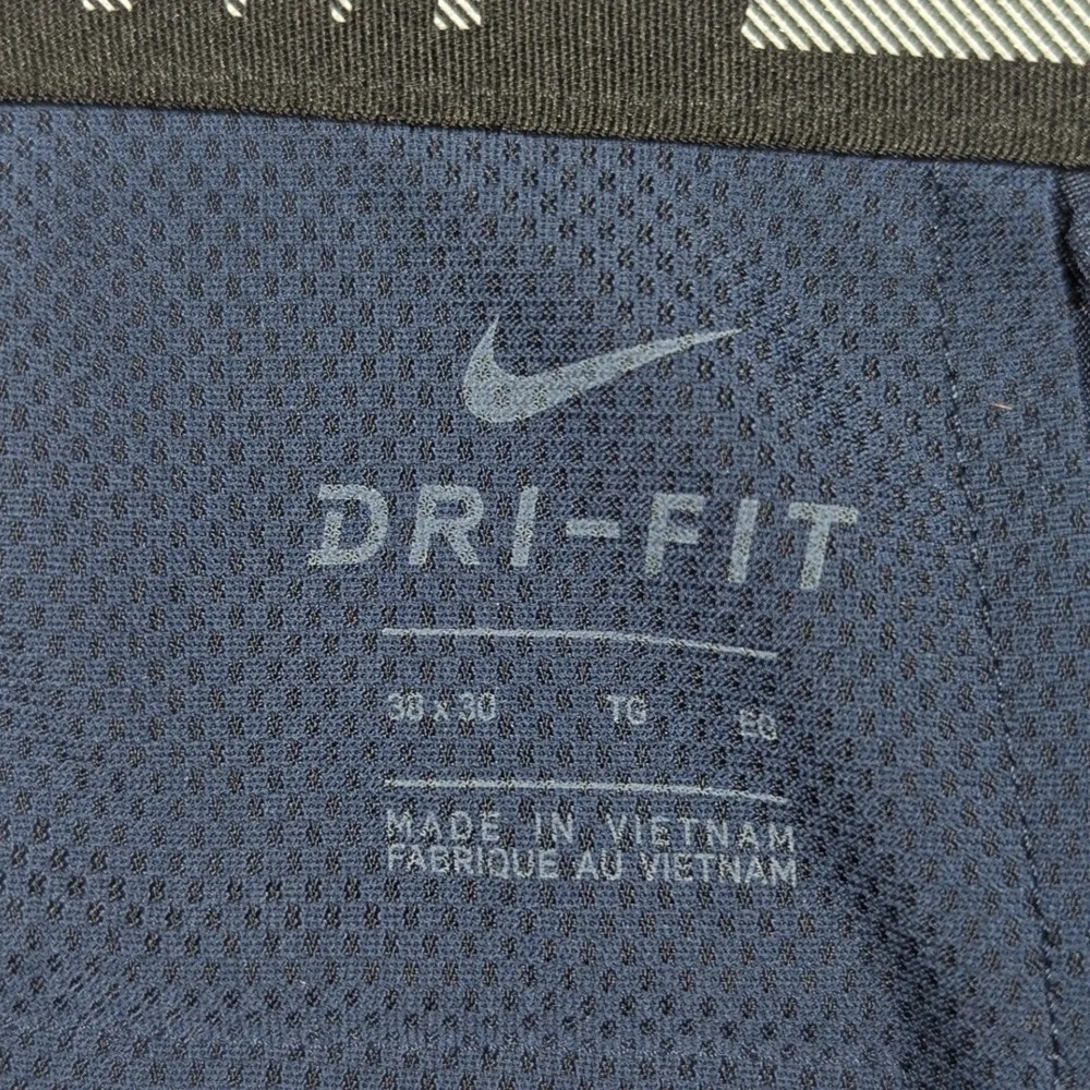 Nike Dri-FIT Mens Golf Pants Navy Blue Flat Front Stretch Trousers Size 38